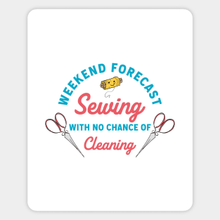 Cute Sewing Weather Design Magnet